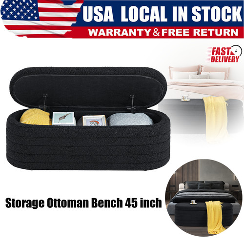 Storage ottoman bench - 45", end